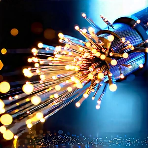 Close-up Of Fiber Optic Cables With Close-up Bunch