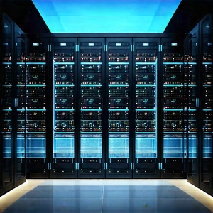 Server rack with holographic projection