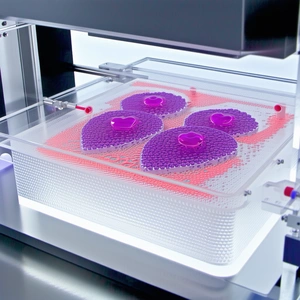 A 3d Printer Is Creating Heart-shaped Molds