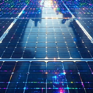 Solar Panel With Holographic Projection With Solar Panel