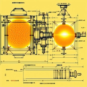 The Image Is A Detailed Drawing Of A Machine, Possibly A Beer Brewing Machine