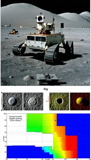 A White Rover Vehicle On A Rocky Surface, Likely On The Moon
