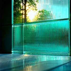 Abstract Hdr Photography: Glass Installation With Texture With Large Glass