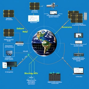 The Image Is A Diagram That Illustrates The Process Of Data Transmission