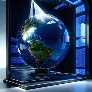 Innovative Communication Tool Design With Large, Blue,