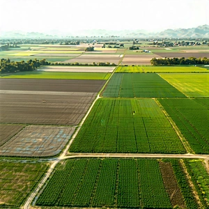 Nature Concept Art: Aerial view of agricultural fields