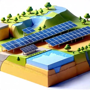 Innovative Renewable Energy (design:1.39) With Large Solar