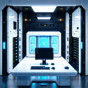 (futuristic:1.12) Server Room With Image, There