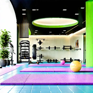 Lifestyle 3d Render: Wellness Scene With Fitness Equipment With Image, There