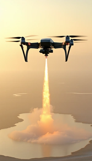 A Large Jet Flying Through The Sky, Emitting A Trail Of Smoke Behind It