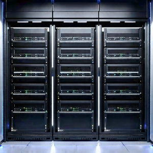 Server Rack With Laser Scanning With Large Room