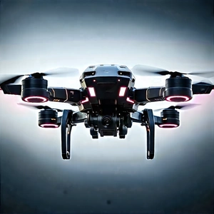 Drone With Digital Artwork With Black Drone