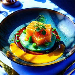 Lifestyle Architectural Photography: Farm-to-table Meal Prepared With (vibrant:1.25) Colors With Plate Food
