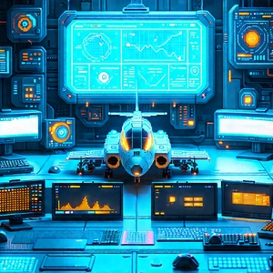 Aerospace technology in tech office
