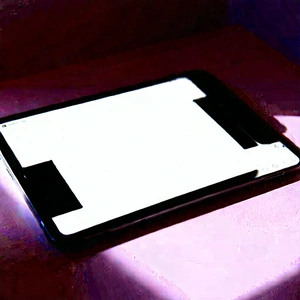 Tablet With Digital Artwork With Black Tablet