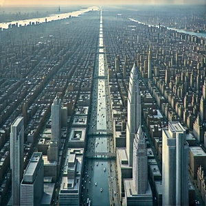 Urban Etching: Aerial view of (city:1.44) blocks