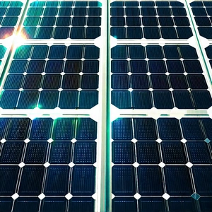 Tech Ink Drawing: Solar panel with digital particles