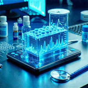 Healthcare Technology In (design:1.27) Studio With Cell Phone