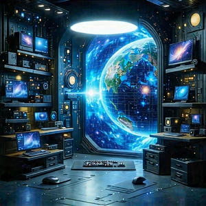 Educational Technology In Tech Office With Image, There
