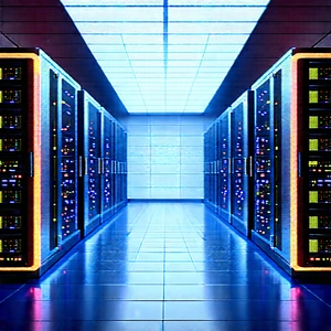 Futuristic Server Room With Image, There