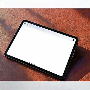 Tablet With Streaming Content With Black Tablet