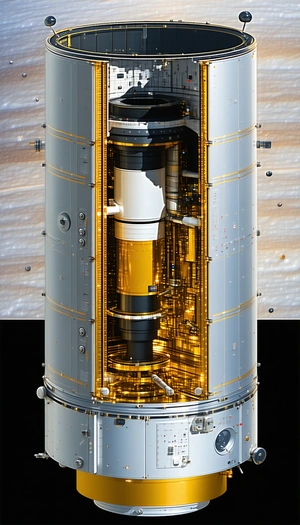 A Large, Shiny, Metallic Structure Is Shown In A Close-up View