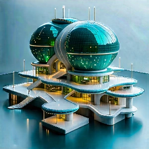 (futuristic:1.13) Innovation Hub With Large, Futuristic