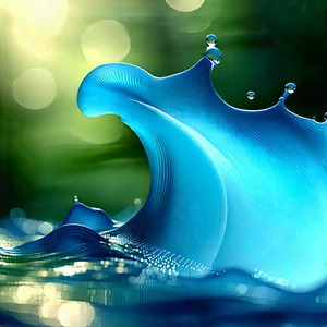 Abstract Infographic Style: Fluid Dynamics Captured In Abstract Form With Large Blue
