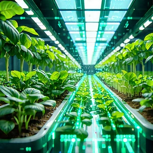 Agricultural Technology In Tech Office With Image, There