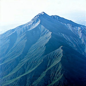 Nature Macro Photography: Aerial View Of Mountain Range With Large Mountain