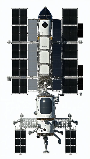 space shuttle docked