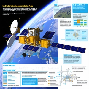The Image Is A Poster That Showcases A Spacecraft In A Yellow And Blue Color Scheme
