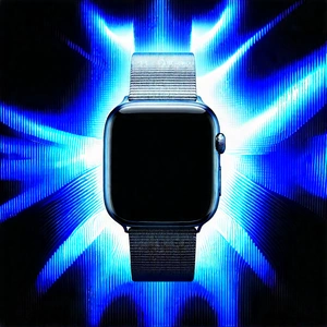 Smart Watch With Data Visualization With Black Silver