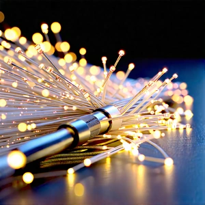 Tech Tilt-shift Photography: Close-up Of Fiber Optic Cables With Close-up Wire