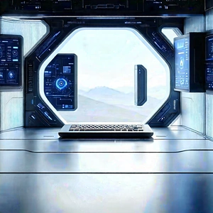 (futuristic:1.19) digital workspace