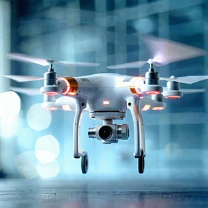 Tech Drone Photography: Innovative Medical Technology Design With White Drone