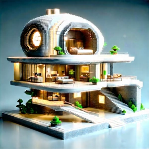 Futuristic Smart Home With Large, Modern