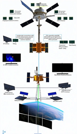 The Image Is A Diagram Showing The Different Stages Of A Satellite's Life Cycle