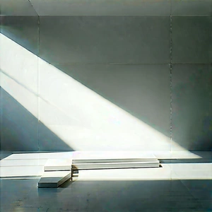 Abstract Concept Art: Minimalist Composition With Negative Space With White Wall