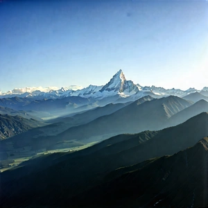 Nature Commercial Photography: Aerial View Of Mountain Range With Breathtaking Mountain