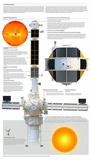A Large White Satellite Is Shown In A Diagram, With A Smaller Satellite In The Foreground