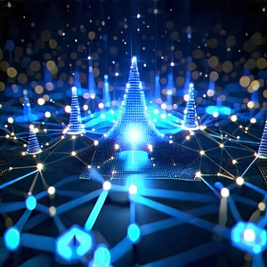 Blockchain Network Visualization With Image, There