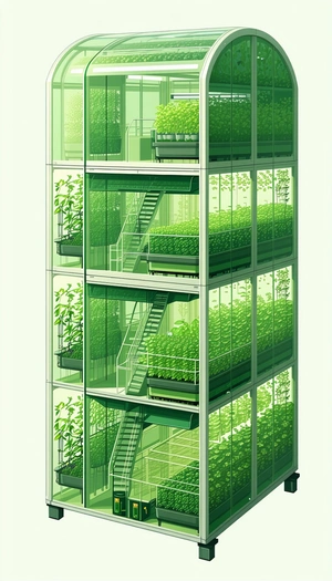 A Large Building Is Filled With Many Plants, Including A Variety Of Green Plants And Trees