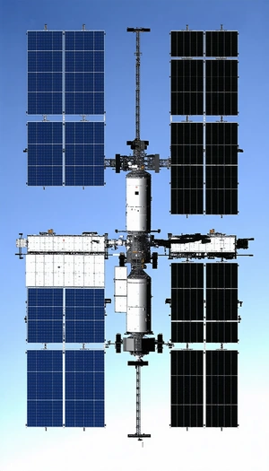 A Large Spacecraft With A Solar Panel On Its Side