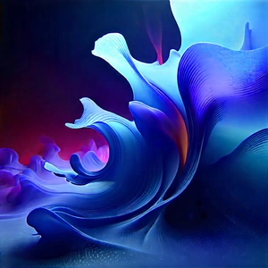 Abstract Cyberpunk Style: Fluid Dynamics Captured In Abstract Form With Blue Purple