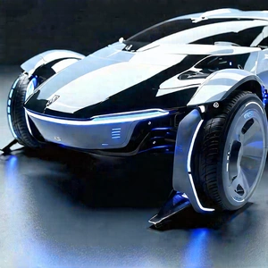 Innovative Electric Vehicle Design With Futuristic Parked