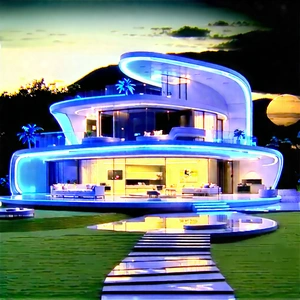 Futuristic Smart Home With Large, Modern-looking