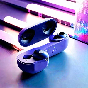Wireless Earbuds With Streaming Content With Pair Purple