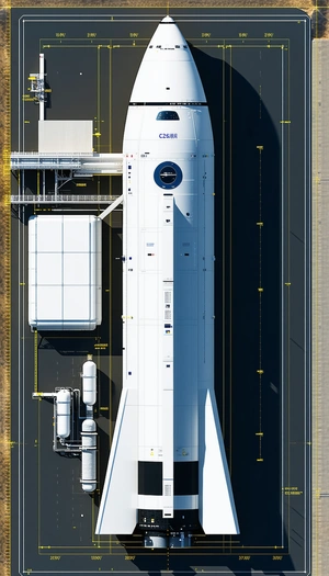 A Large White Space Shuttle Is Parked On A Runway Next To A Large White Building