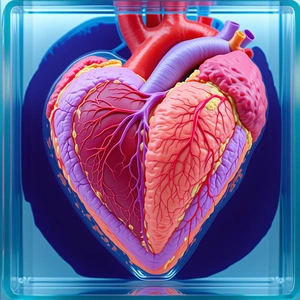 The Image Is A Close-up Of A Heart, Showcasing Its Intricate Structure And Details